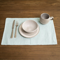 Mint Textured Woven Dining Room Table Placemat