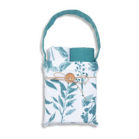 3 Piece Teal Floral Woven Kitchen Tea Towel Set