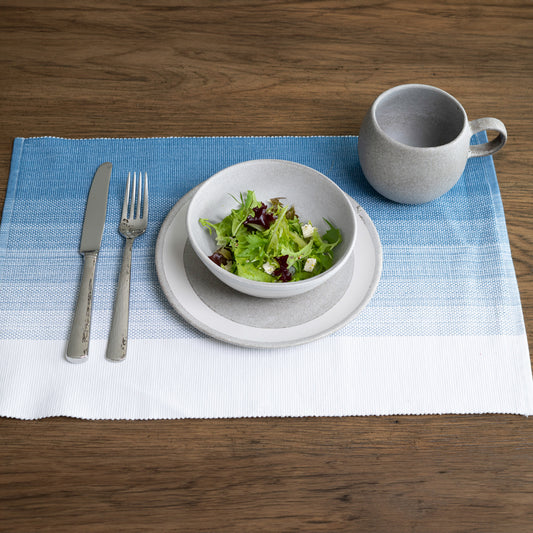 Blue Ombre Woven Dining Room Table Placemat