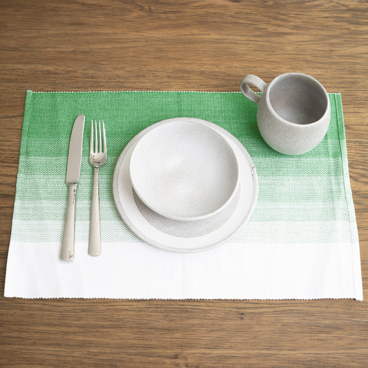 Green Ombre Woven Dining Room Table Placemat