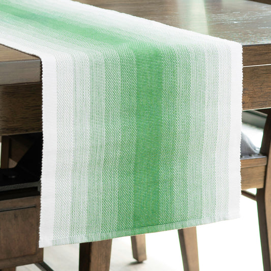 Green Ombre Woven Kitchen Table Runner