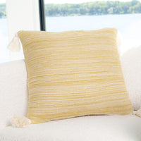 Necalli 18X18" Reversible Striped Cotton Throw Pillow