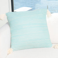 Necalli 18X18" Reversible Striped Cotton Throw Pillow