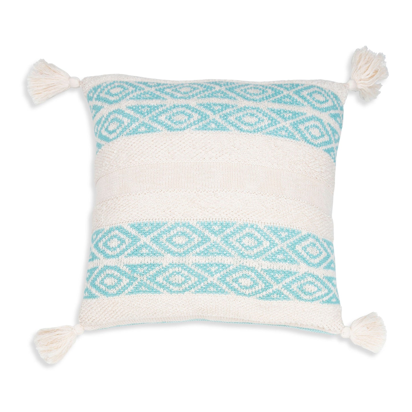 Necalli 18X18" Reversible Striped Cotton Throw Pillow