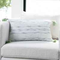 Zahara 12X22" Handwoven Striped Indoor/Outdoor Throw Pillow