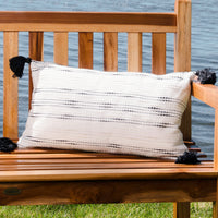 Zahara 12X22" Handwoven Striped Indoor/Outdoor Throw Pillow