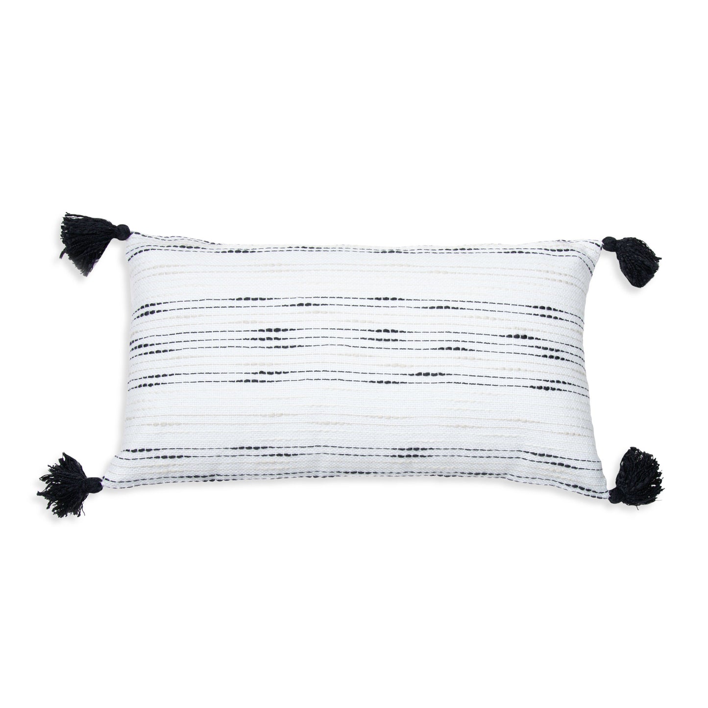 Zahara 12X22" Handwoven Striped Indoor/Outdoor Throw Pillow