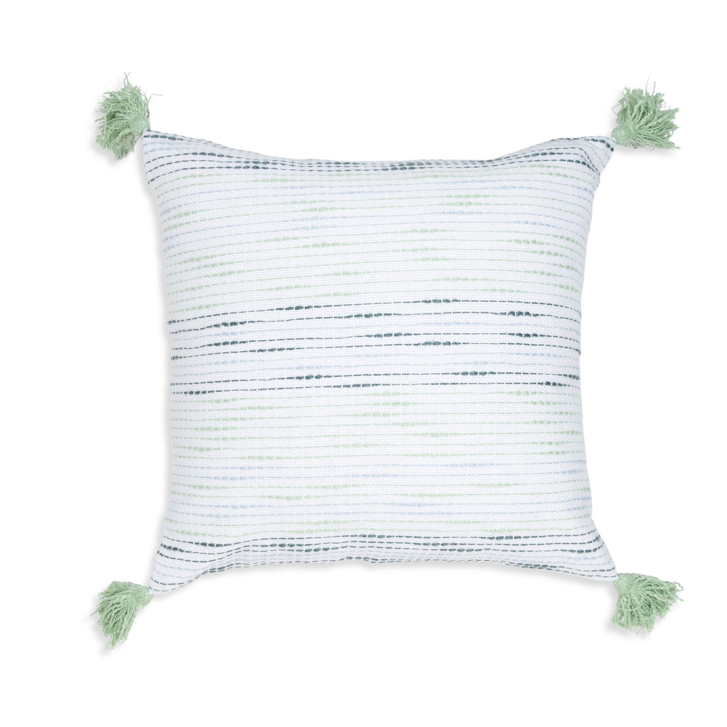 Zahara 18X18" Handwoven Striped Indoor/Outdoor Throw Pillow