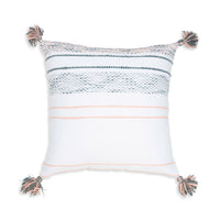 Tylanne 18X18" Handwoven Striped Indoor/Outdoor Throw Pillow