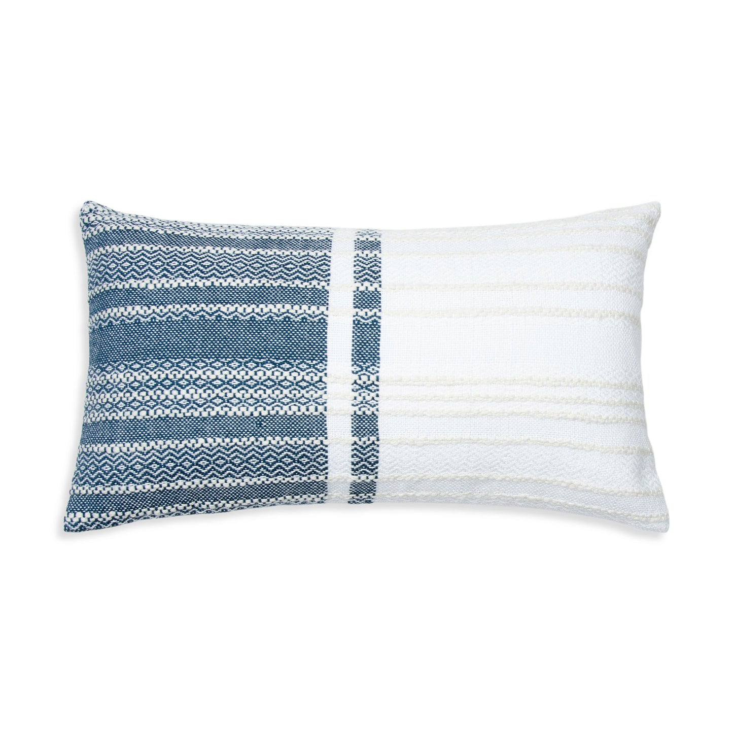 Genevieve 12X22" Handwoven Striped In/Outdoor Throw Pillow