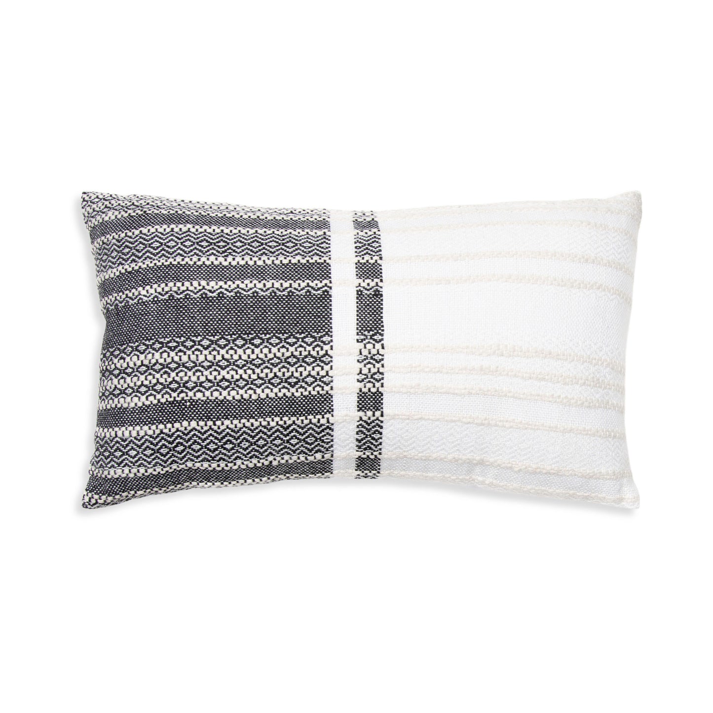 Genevieve 12X22" Handwoven Striped In/Outdoor Throw Pillow