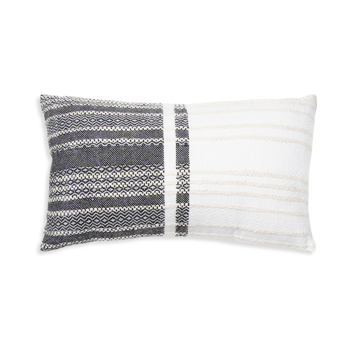 Genevieve 12X22" Handwoven Striped In/Outdoor Throw Pillow