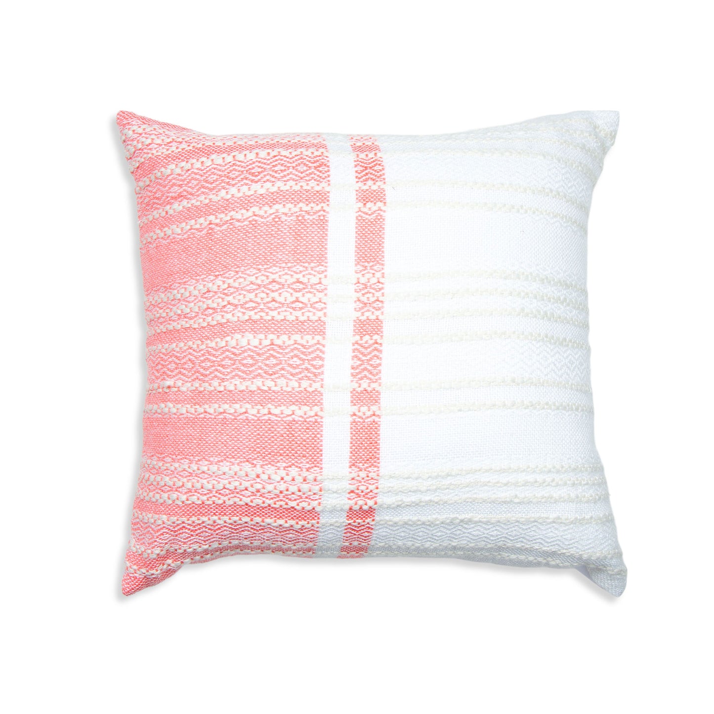 Genevieve 18X18" Handwoven Striped In/Outdoor Throw Pillow