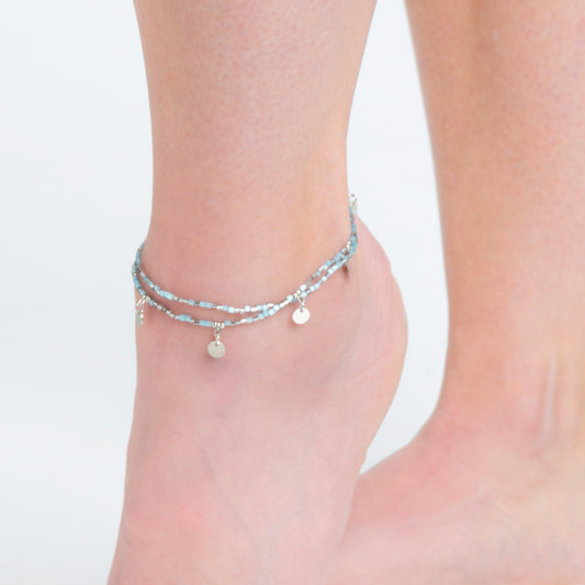 Celle Disc Seed Bead Anklet