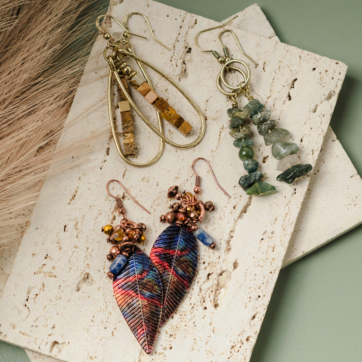 Wild Spirit Turquoise Frame Earrings