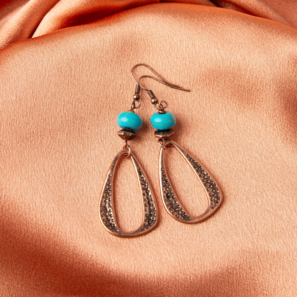 Wild Spirit Turquoise Teardrop Earrings