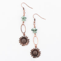 Wild Spirit Sunflower Linked Earrings
