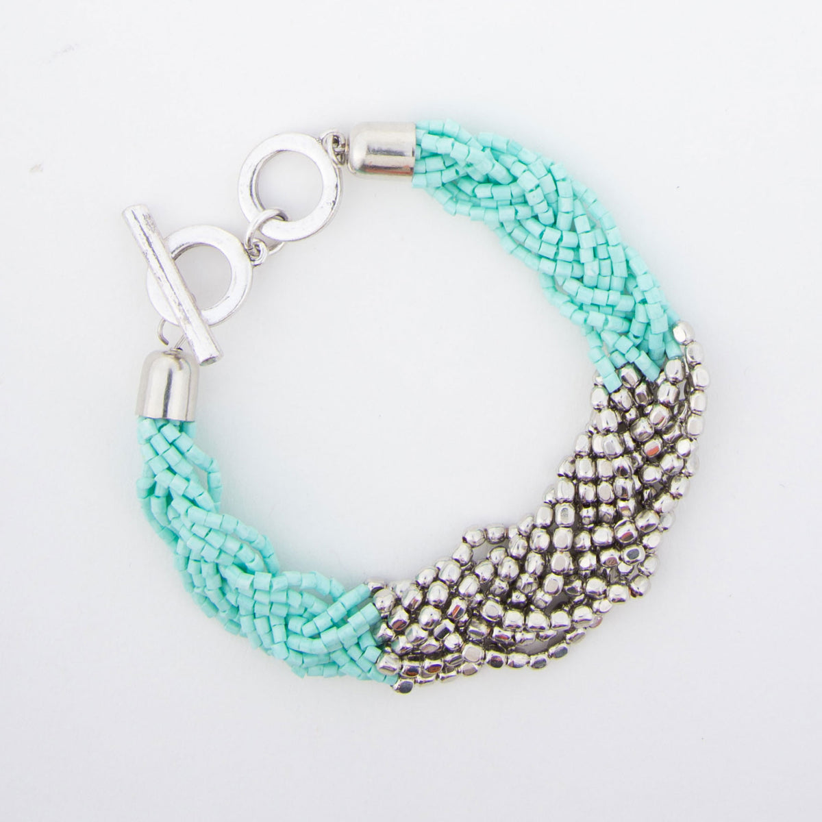 Camila Braided Seed Bead Toggle Bracelet