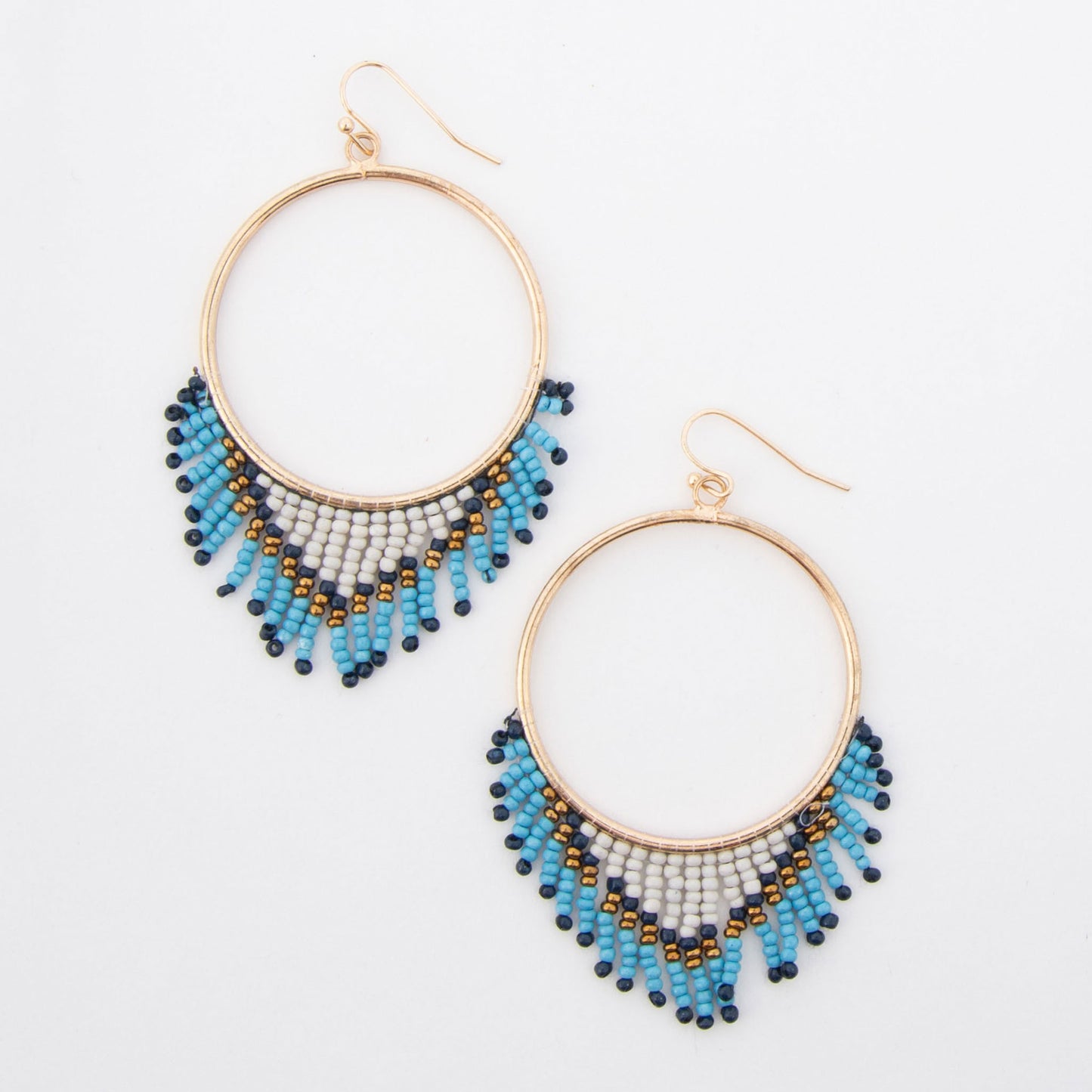 Irie Beaded Chandelier Hoop Drop Earrings