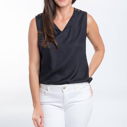 Casey V-Neck Sleeveless Tank Top Blouse