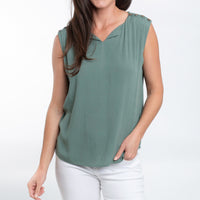 Nika V-Neck Sleeveless Tank Top Blouse