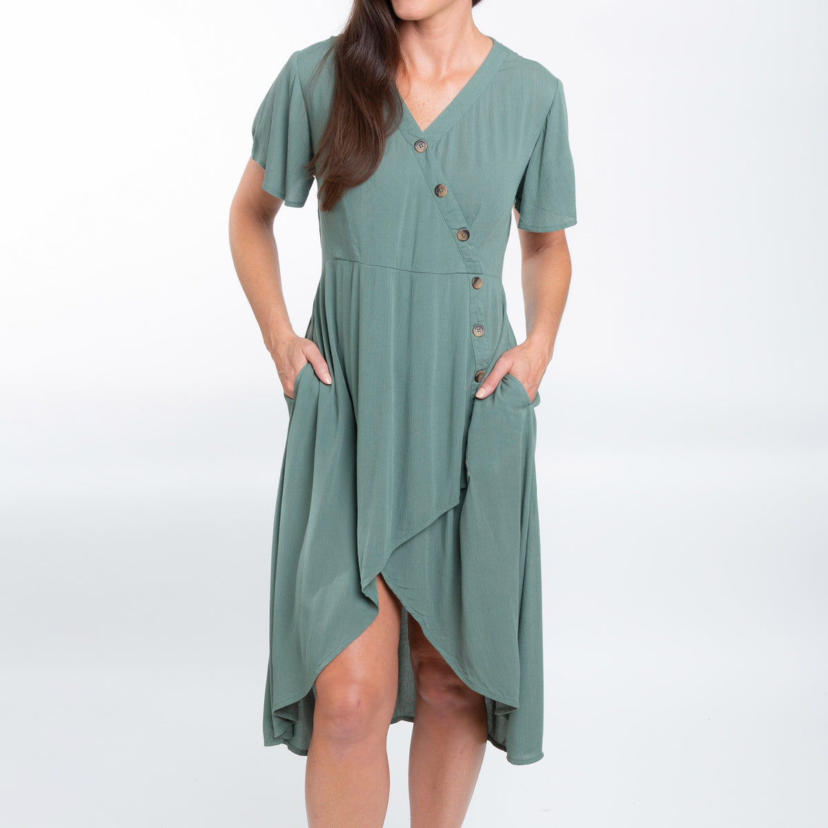 Ayanna V-Neck Short Sleeve Dress