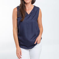 Casey V-Neck Sleeveless Tank Top Blouse