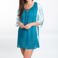 Larsa Raglan 3/4 Sleeve Tie Dye Swimsuit Cover Up