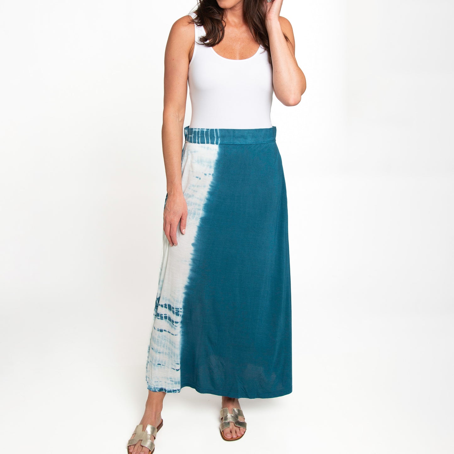 Akari Tie Dye Maxi Skirt with Pockets