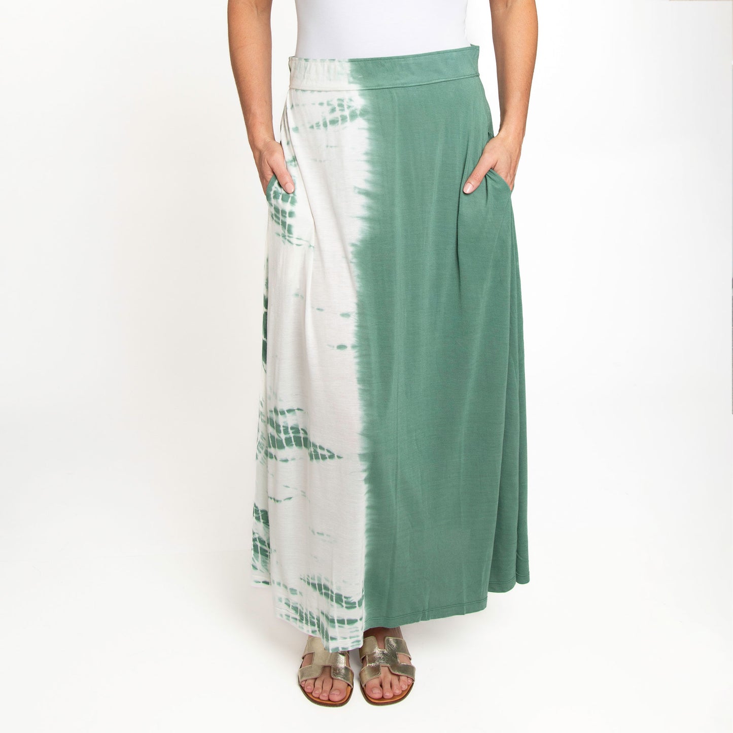 Akari Tie Dye Maxi Skirt with Pockets