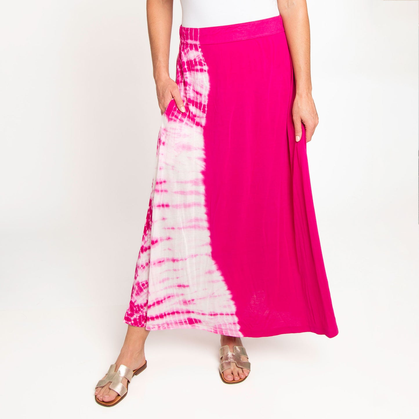 Akari Tie Dye Maxi Skirt with Pockets