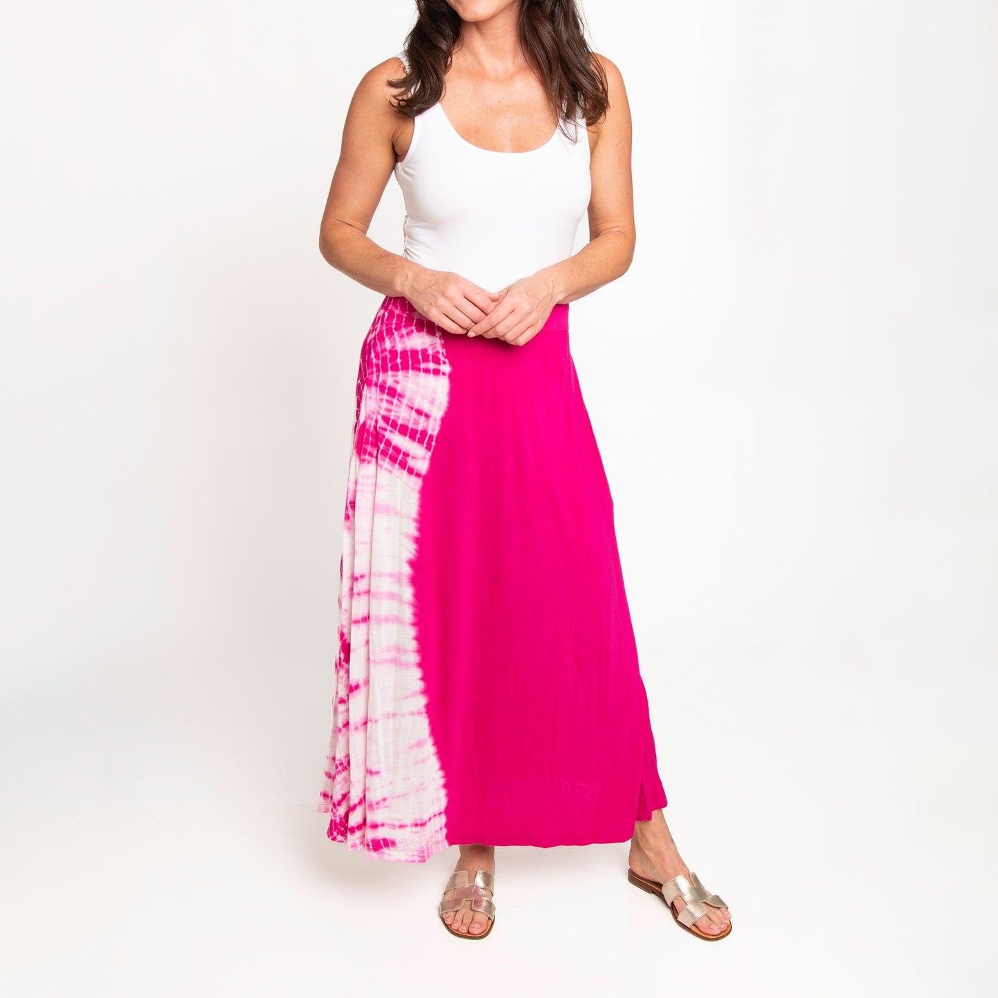 Akari Tie Dye Maxi Skirt with Pockets