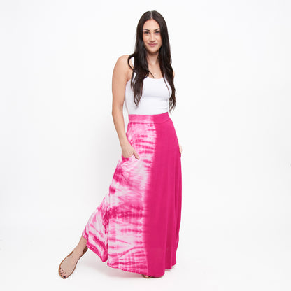 Akari Tie Dye Maxi Skirt with Pockets