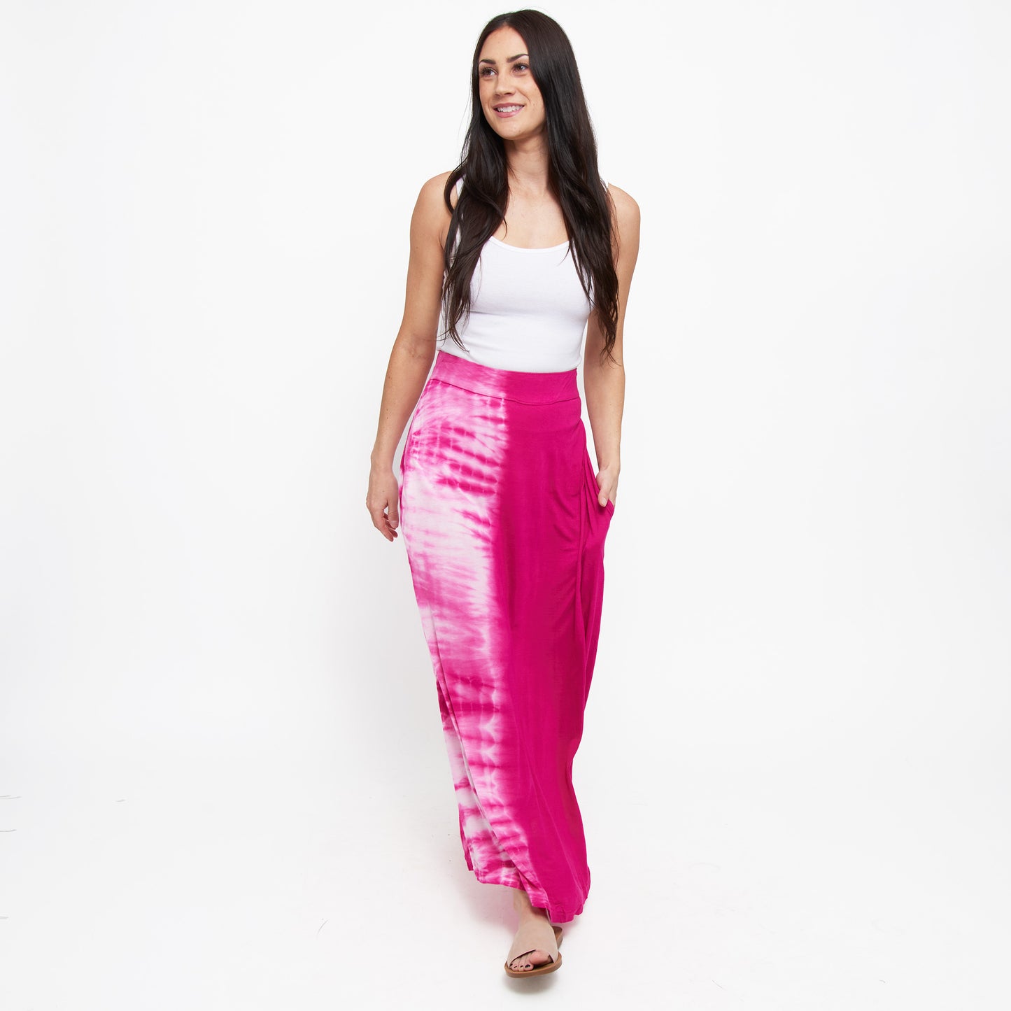 Akari Tie Dye Maxi Skirt with Pockets