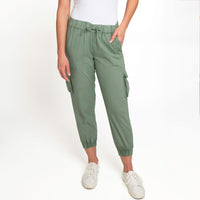 Kienna Adjustable Cotton Cargo Jogger Pant