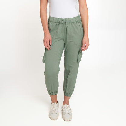 Kienna Adjustable Cotton Cargo Jogger Pant