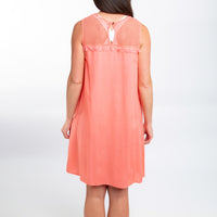 Tahlee Sleeveless Crew Neck Tank Dress Cover Up