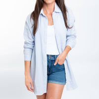 Aaliyah Gauze Long Sleeve Button Up Top