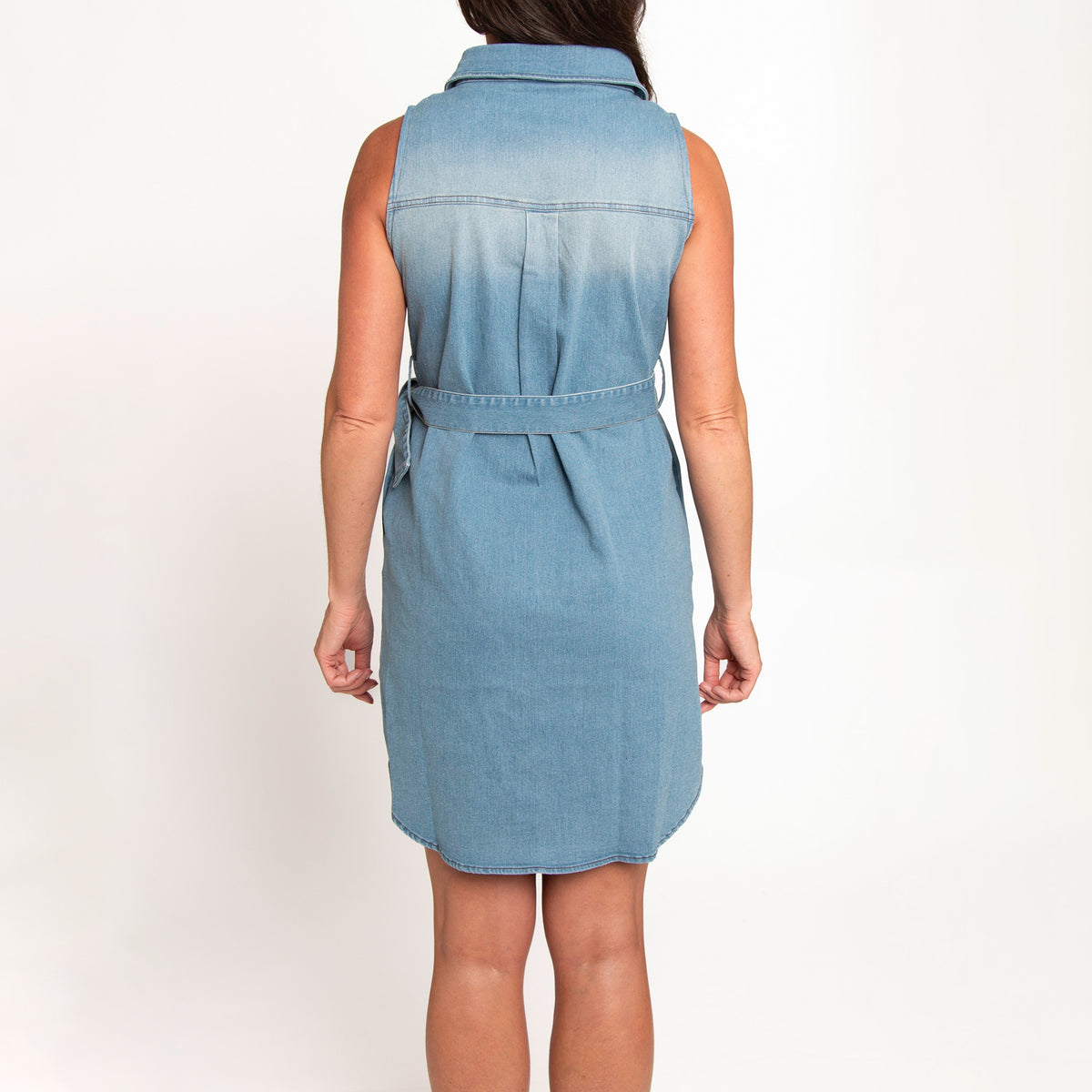 Tamar Denim Sleeveless Shirt Duster Dress – Elsie & Zoey