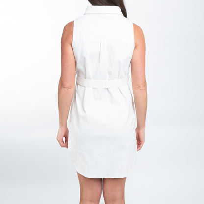 Tamar Denim Sleeveless Shirt Duster Dress