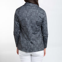 Gemma Stretch Jersey Heathered Black Blazer