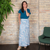 Halle Patterned Maxi Skirt with Pockets