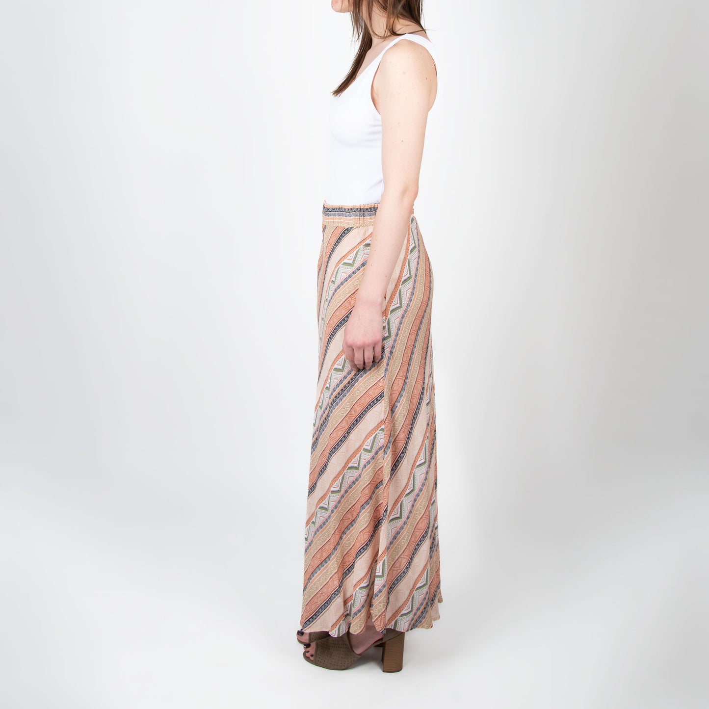 Halle Patterned Maxi Skirt with Pockets