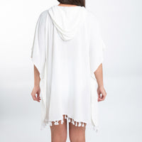 Naomi One Size Hooded Poncho Swimsuit Cover Up