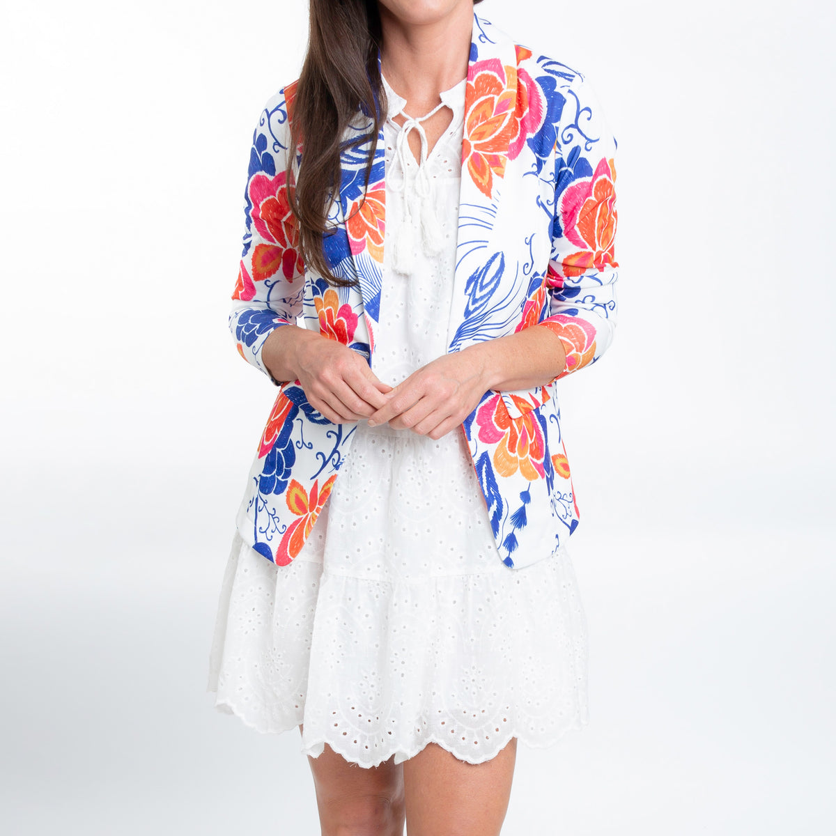 Calla Sleeveless Panel Eyelet Baby Doll  Dress