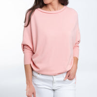 Halsey Relaxed Lightweight Dolman Poncho Sweater