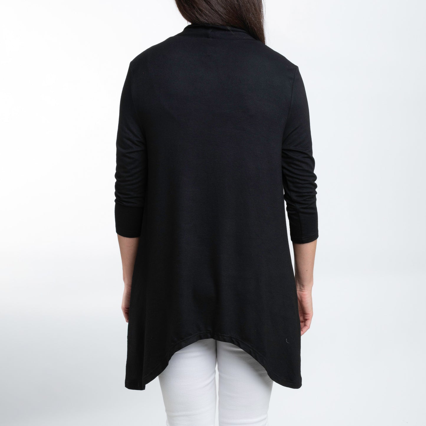 Diana 3/4 Sleeve Stretch Knit Denim Duster Cardigan