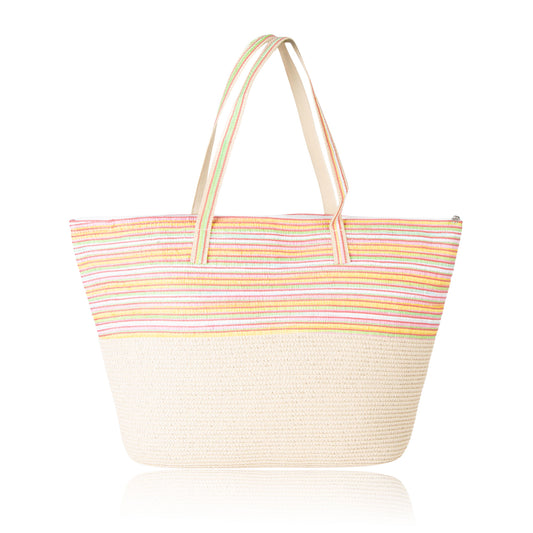 Kaia Stripe Beach Tote Bag