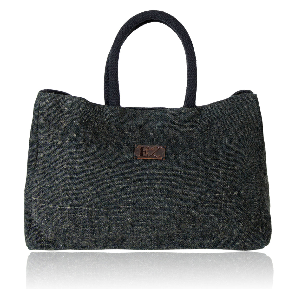 Inara Jute Handled Snap Closure Tote Bag Purse