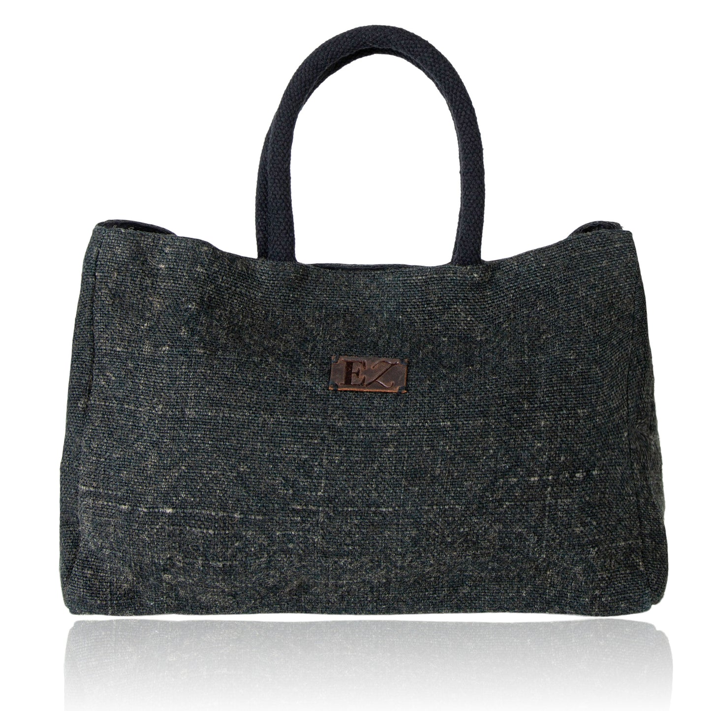 Inara Jute Handled Snap Closure Tote Bag Purse